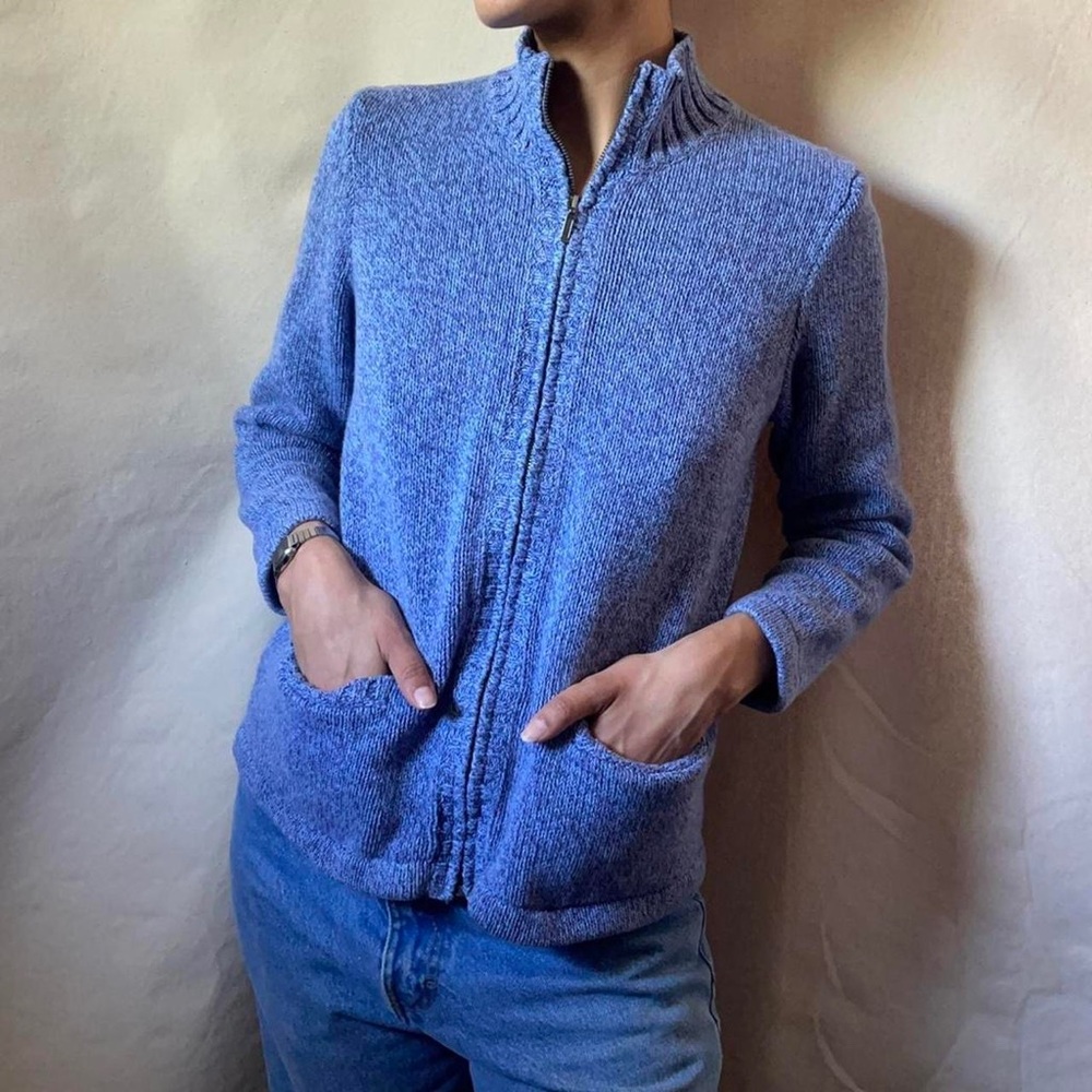 Heavy knit L.L. Bean cardigan sweater